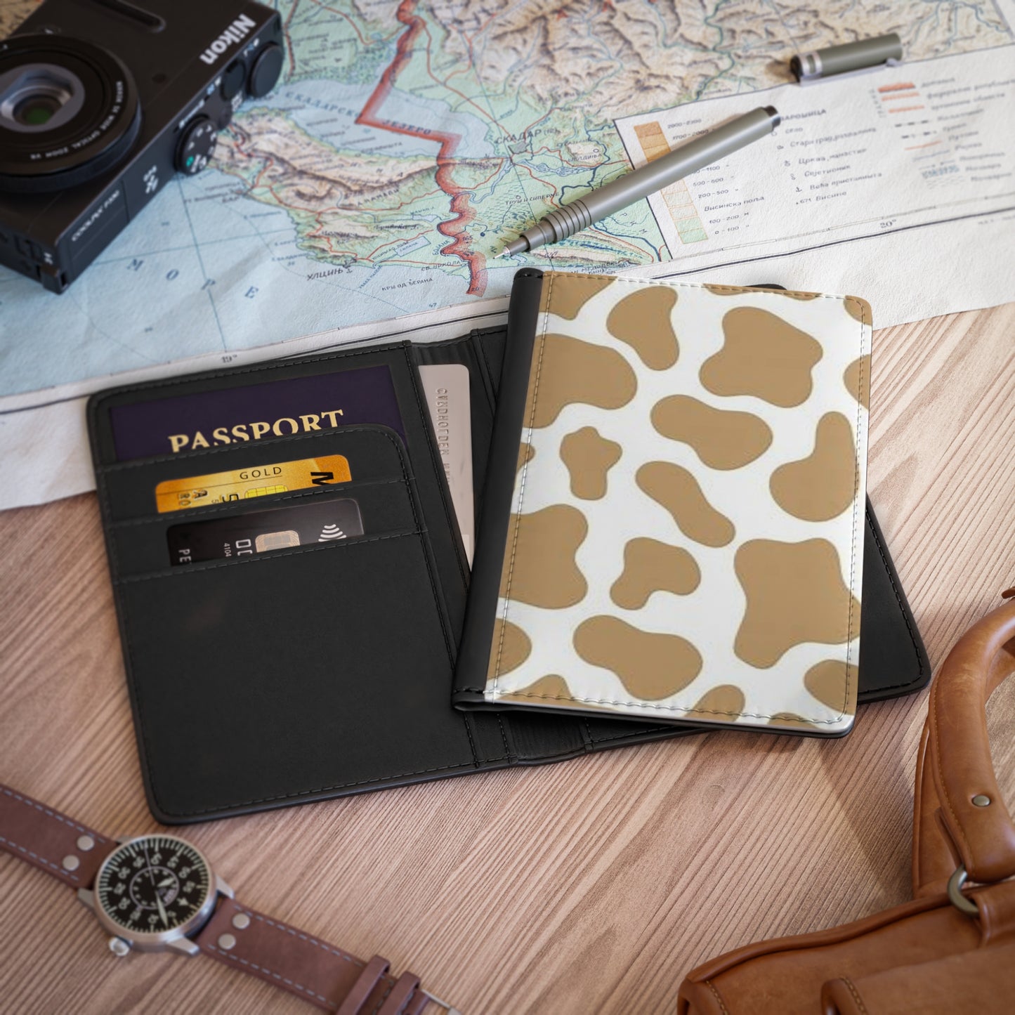 Cow Print Passport Cover