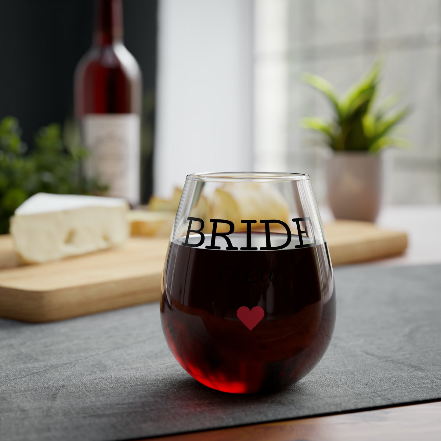 bride crew wine glass