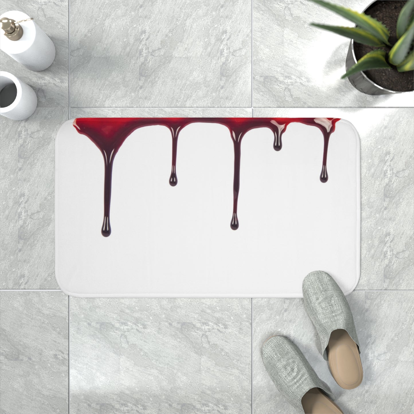 Blood drip Memory Foam Bath Mat