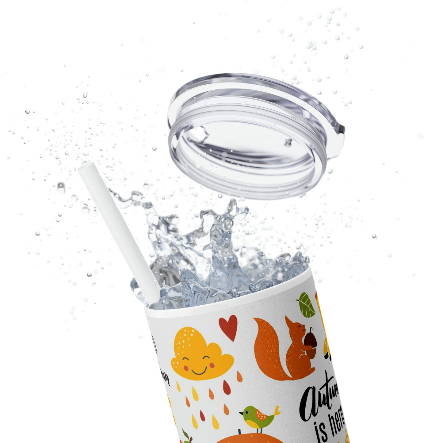 Autumn Tumbler with Straw