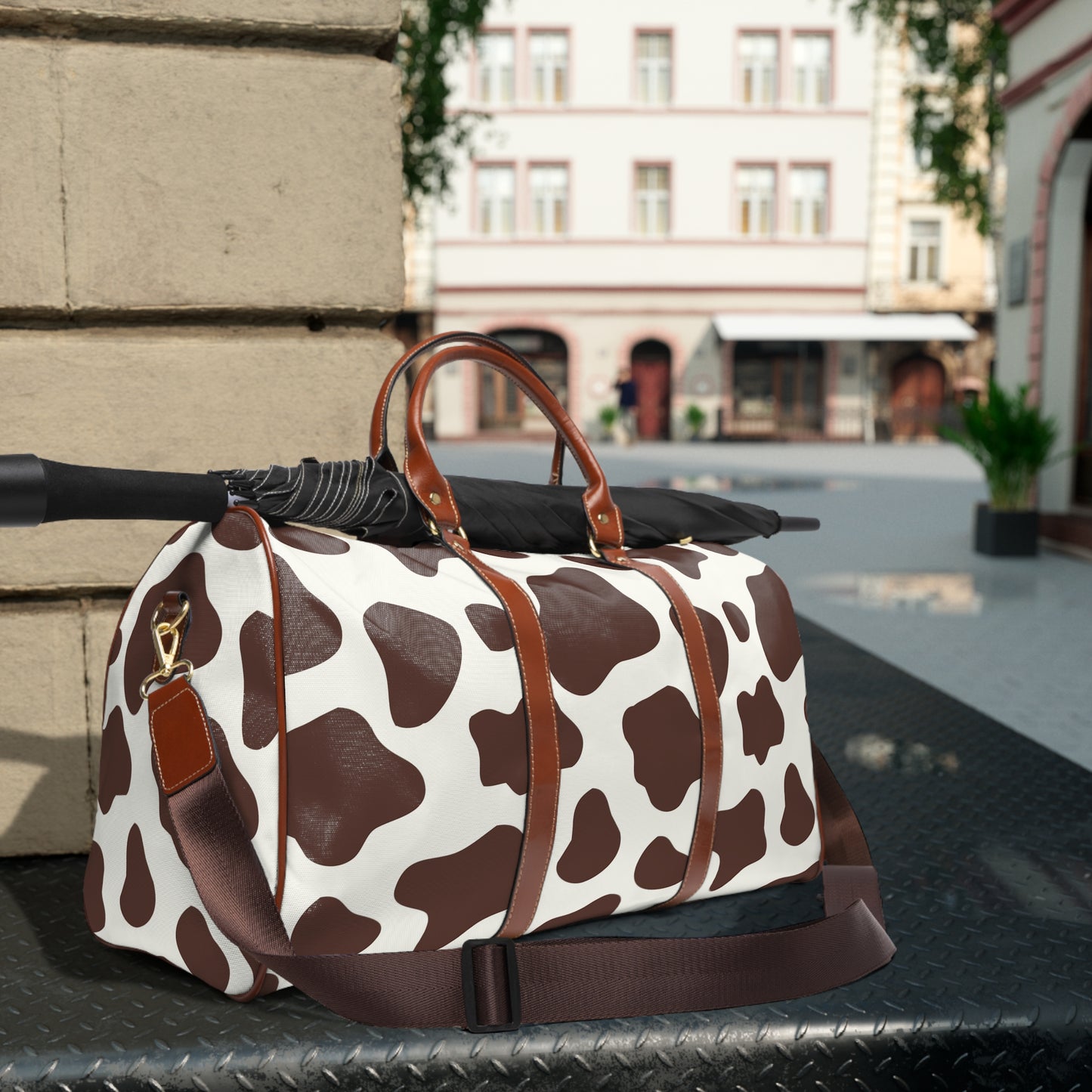 Brown cow Waterproof Travel Bag