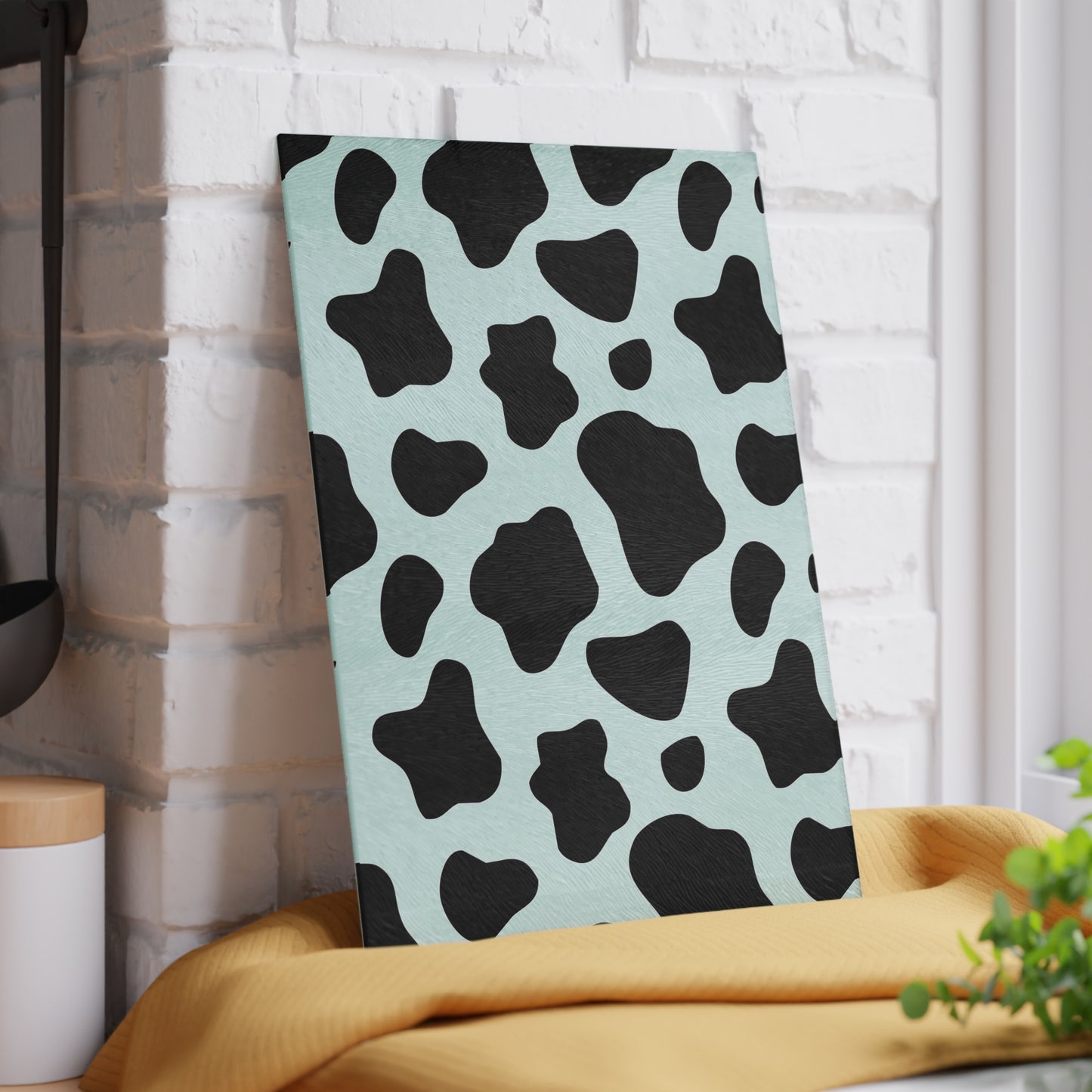 Cow print Glass Cutting Board