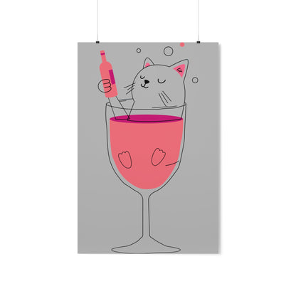 cat wine time