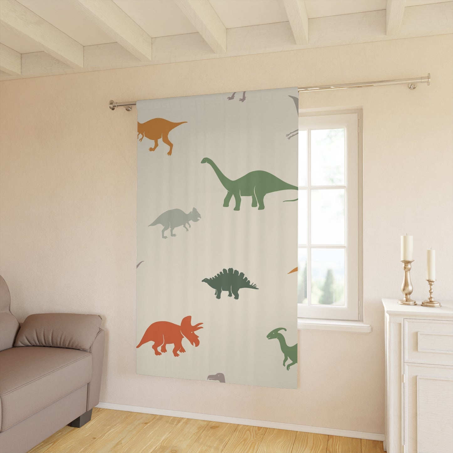 Dino Window Curtains (1 Piece)
