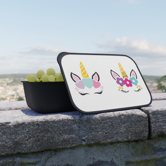 PLA unicorn Bento Box with Band and Utensils