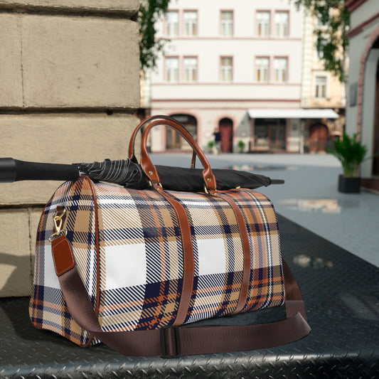 Plaid Waterproof Travel Bag