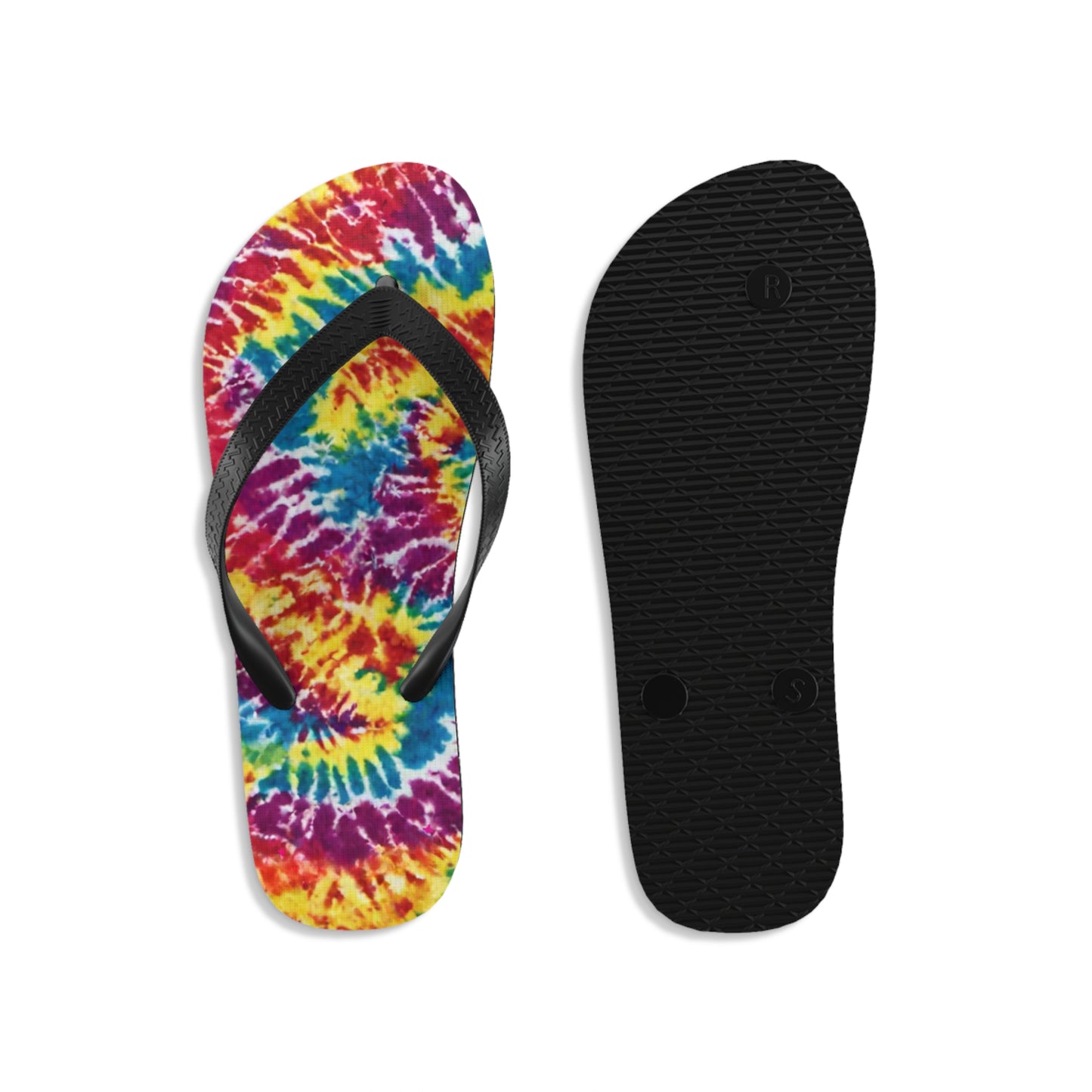 Ocean Echoes Tye-Dye Flip Flops