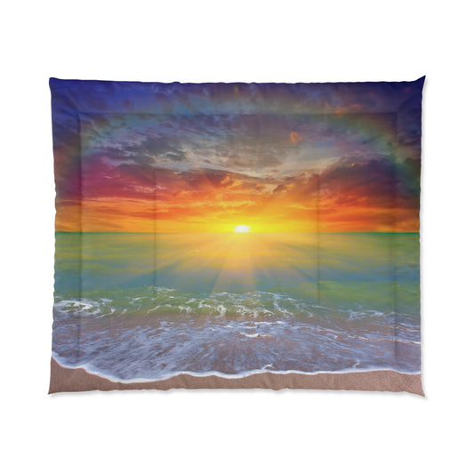 rainbow beach Comforter