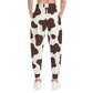 brown cow print Joggers