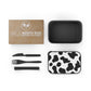 Cow Bento Box with Band and Utensils