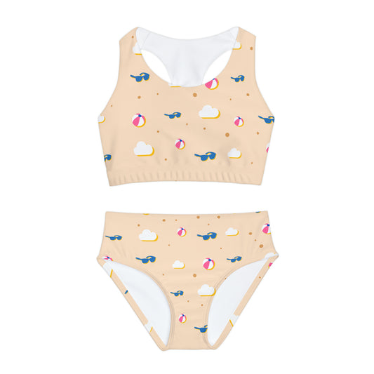 Girls Two Piece Swimsuit (AOP)