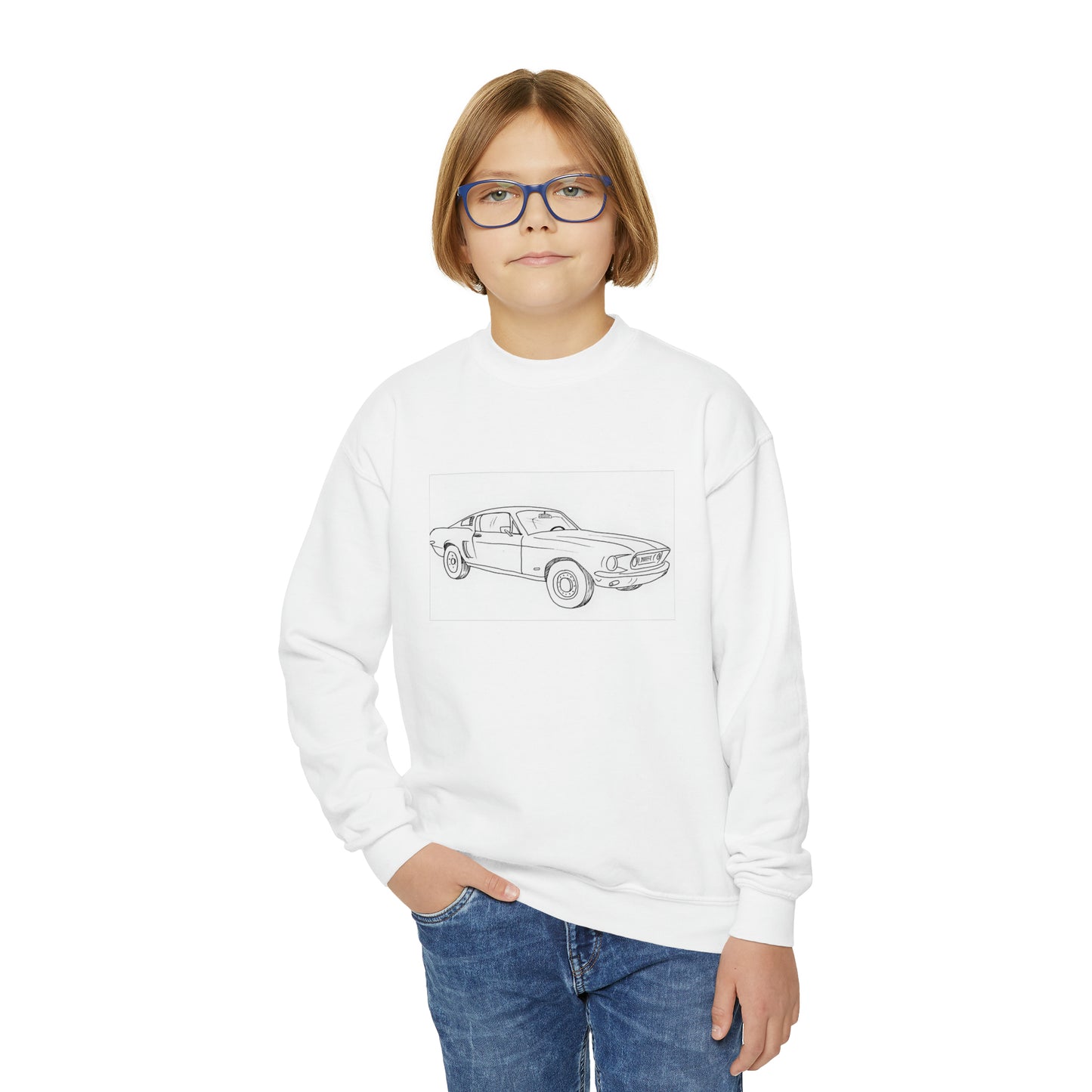 Youth Car Crewneck Sweatshirt