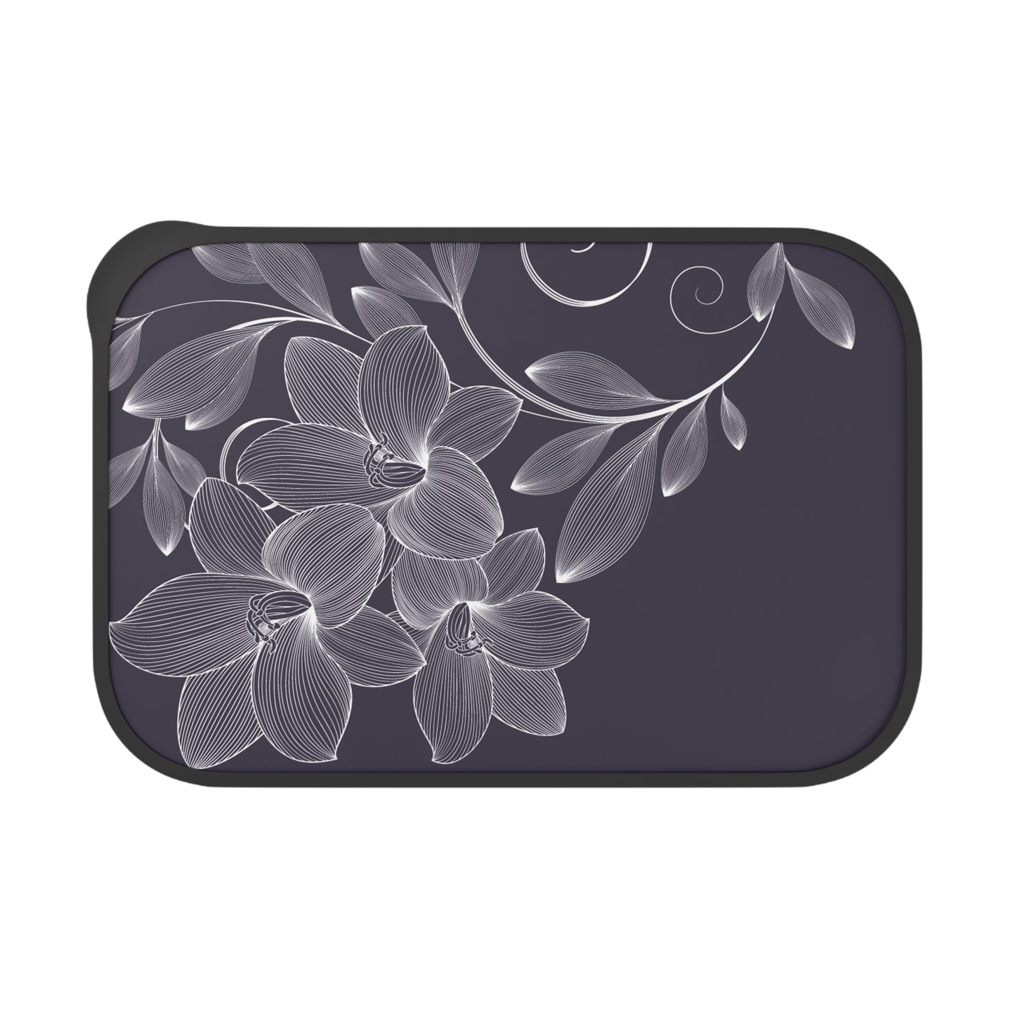 Flower Bento Box with Band and Utensils