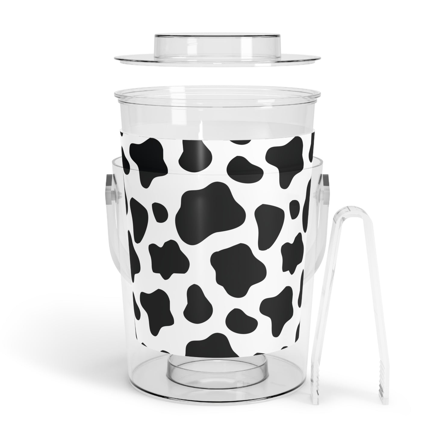 Cow Ice Bucket with Tongs