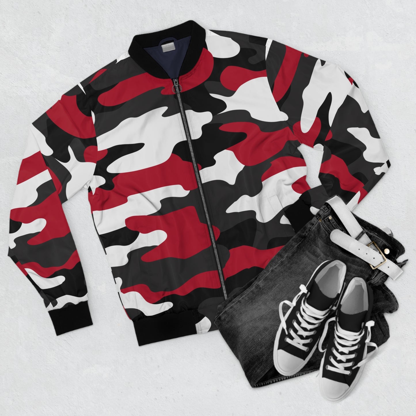 Men's red camo Bomber Jacket