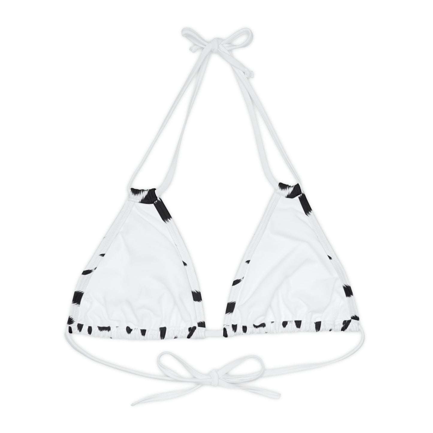 Strappy Triangle Bikini Top (AOP)