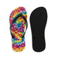 Ocean Echoes Tye-Dye Flip Flops