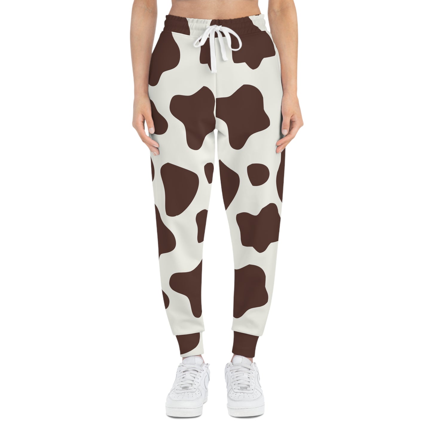 brown cow print Joggers