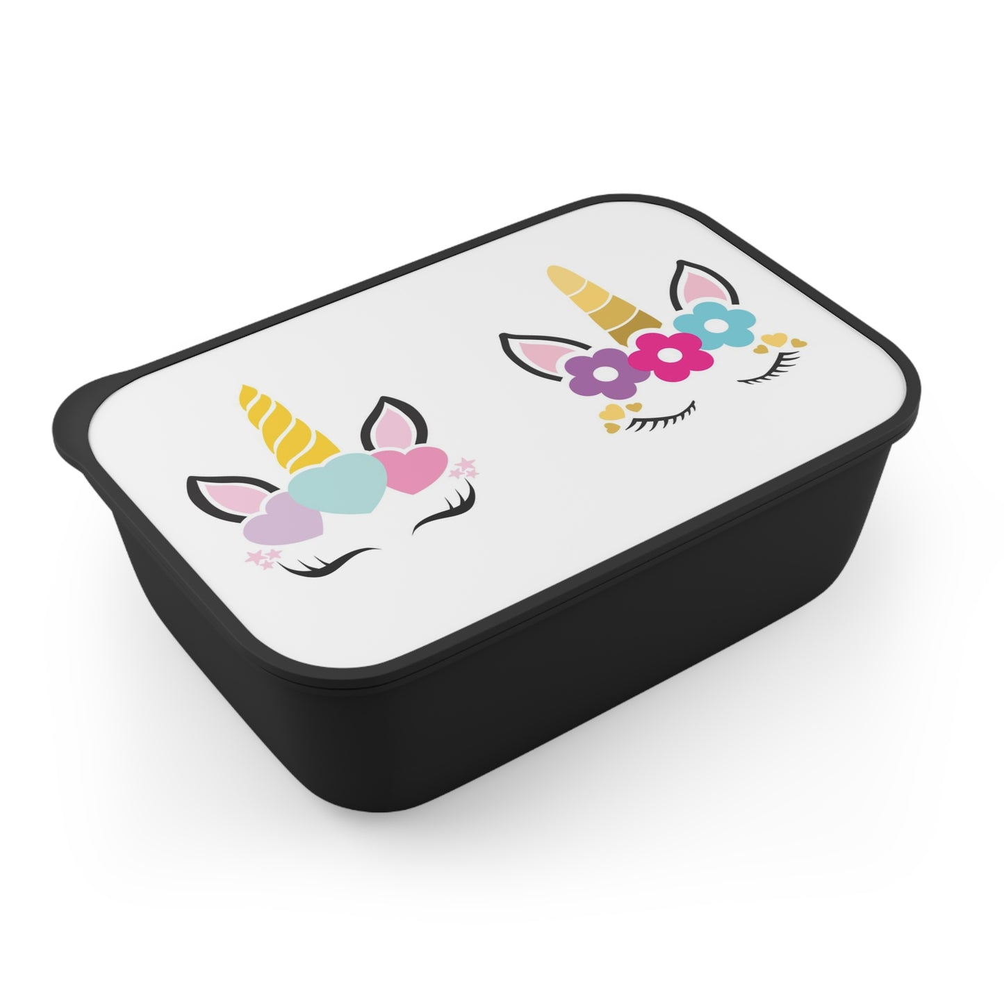 PLA unicorn Bento Box with Band and Utensils