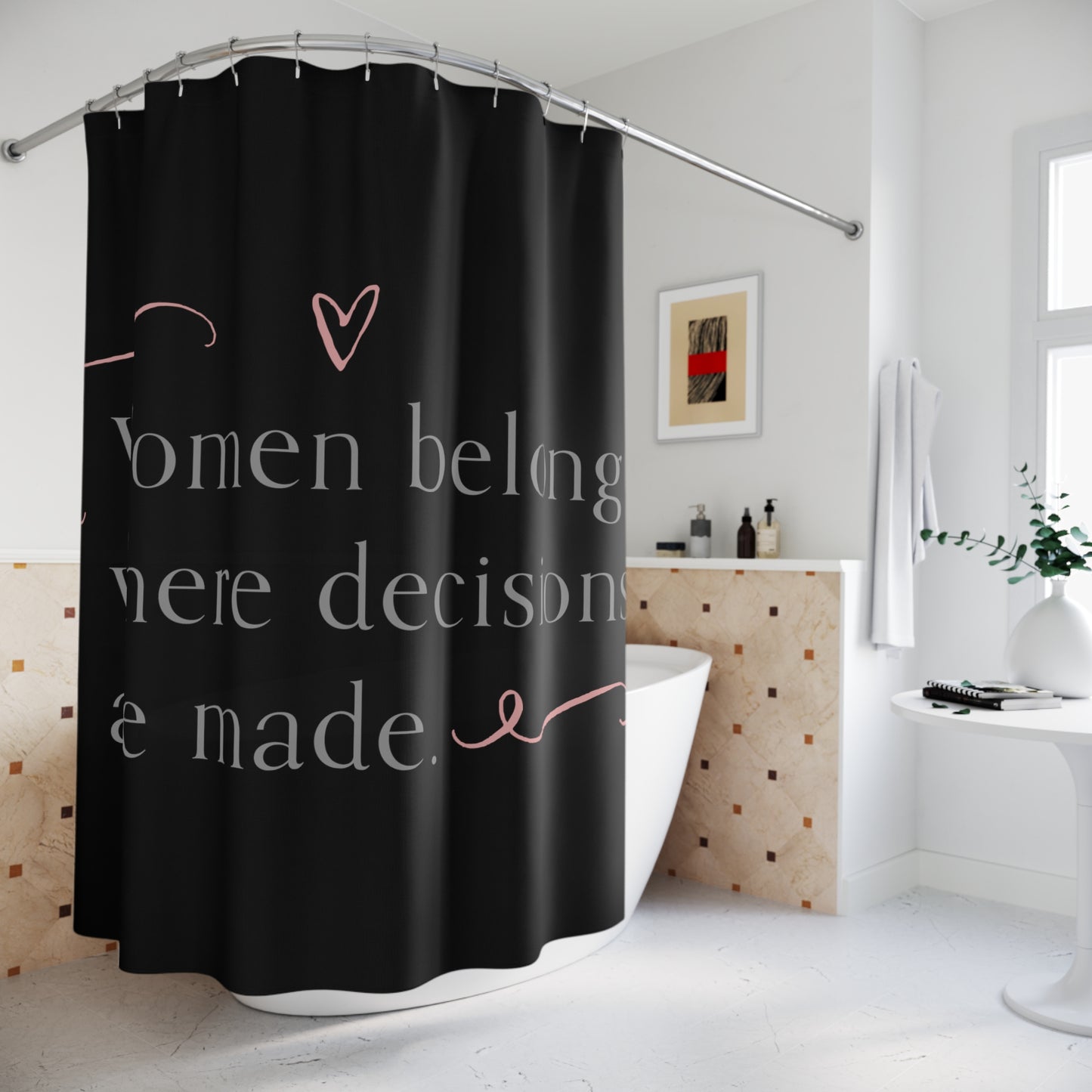 Women Polyester Shower Curtain