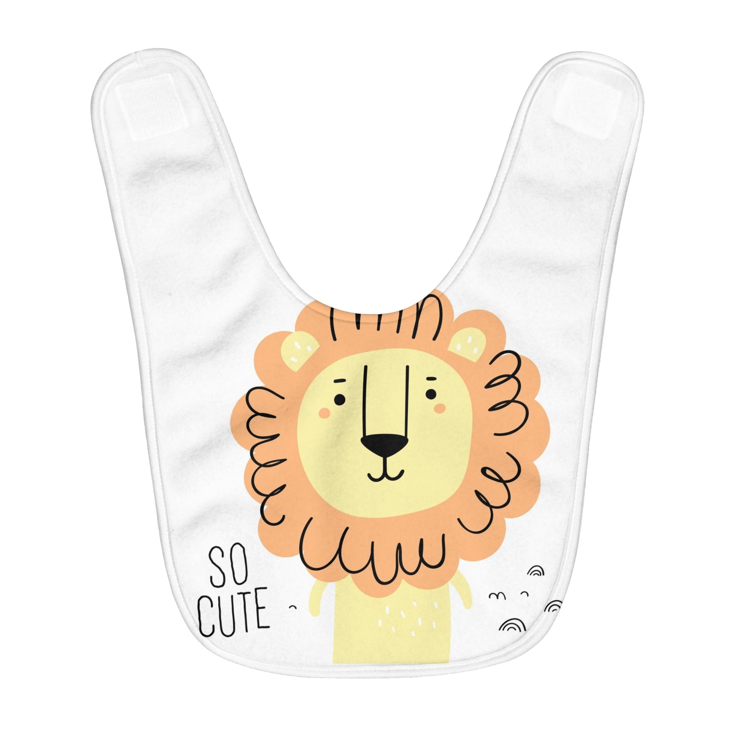 lion Fleece Baby Bib