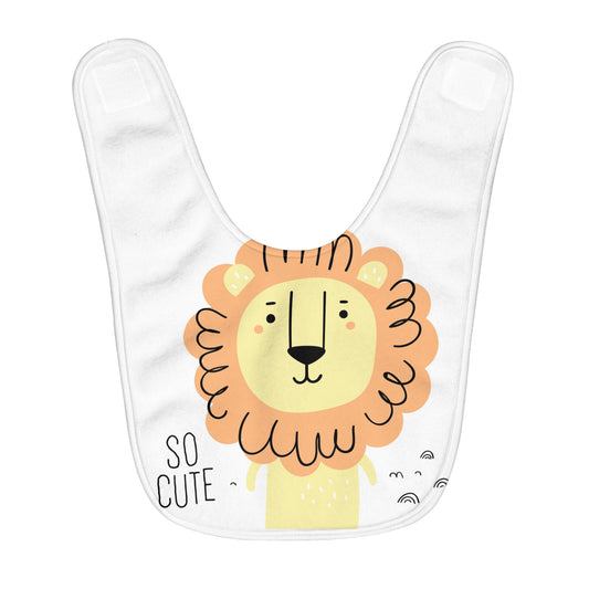 lion Fleece Baby Bib