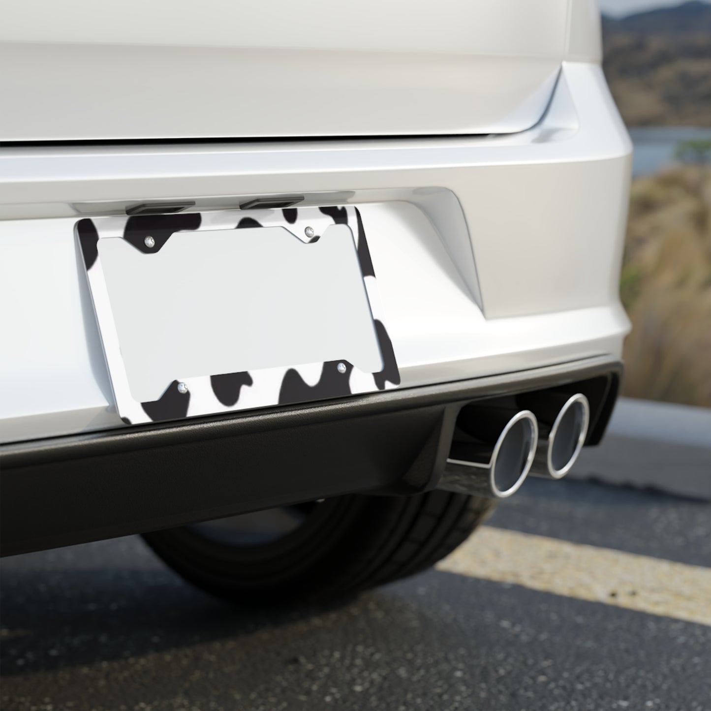 cow print License Plate cover