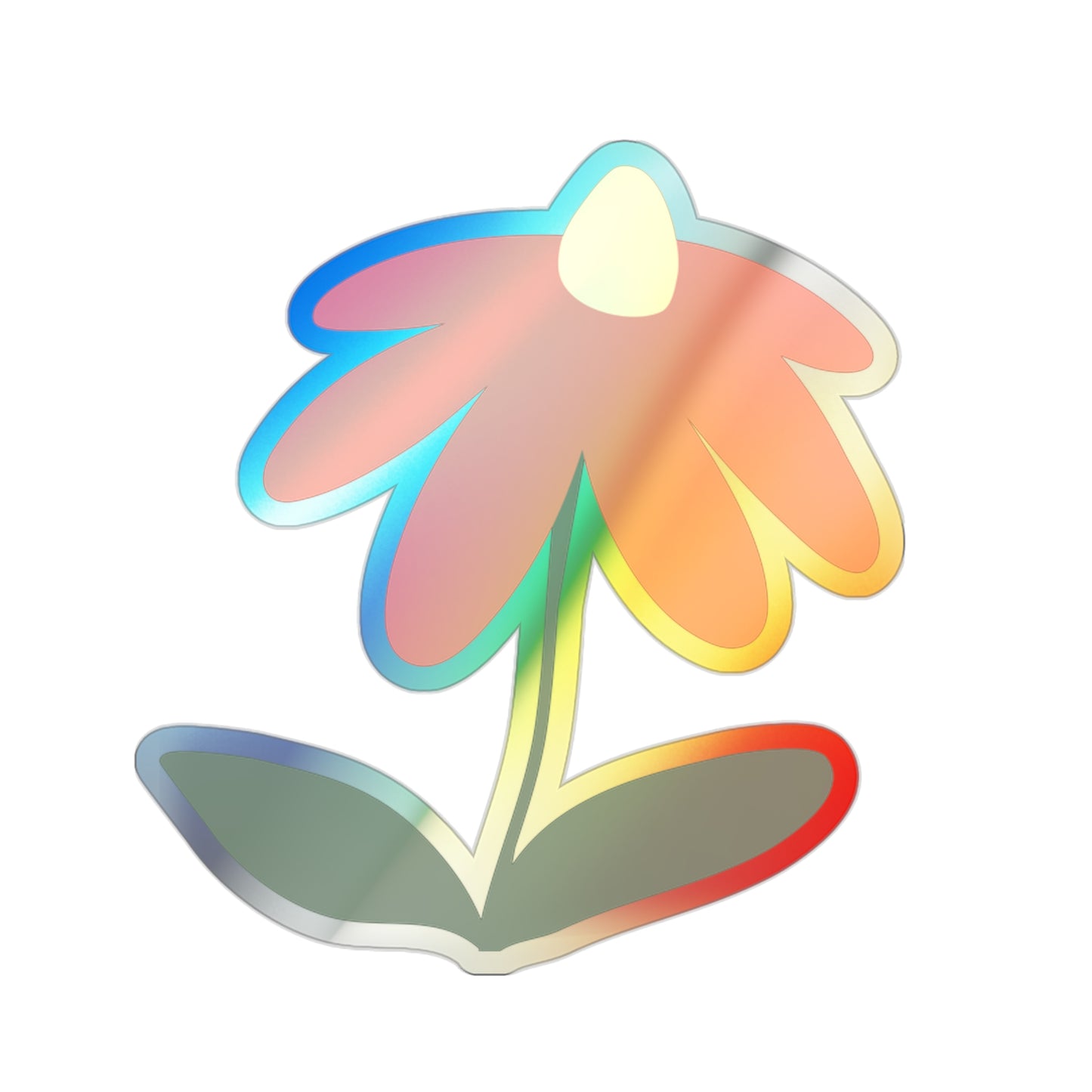 Holographic flower Sticker