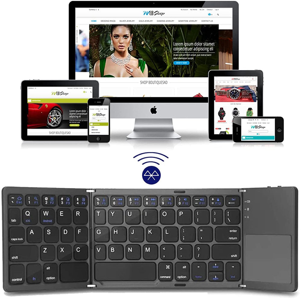 WannableShop™ Wireless Foldable Touchpad Keypad