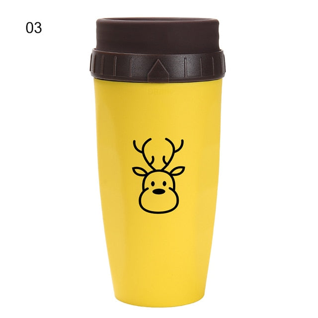 WannableShop™ Durable Double Layer Coverless Twist Cup Portable Handy Straw Cup