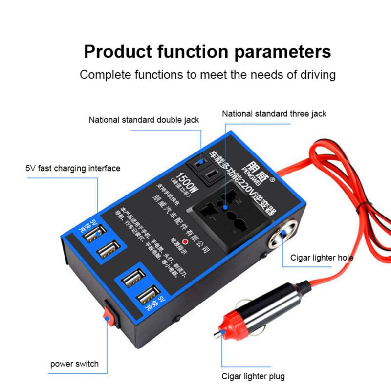 WannableShop™ 1500W Car Power Inverter