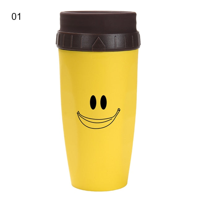 WannableShop™ Durable Double Layer Coverless Twist Cup Portable Handy Straw Cup